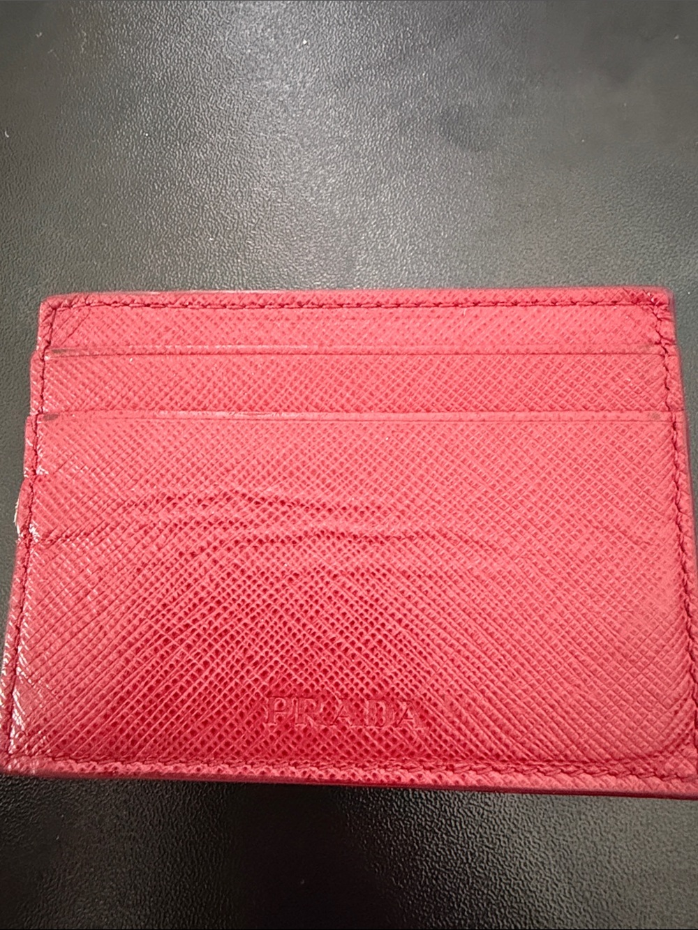 Prada Pink Saffiano Leather Card Case